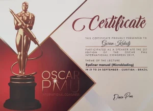 Urkunde: Goran Kukolj als Speaker beim OSCAR PMU International Congress 2019
